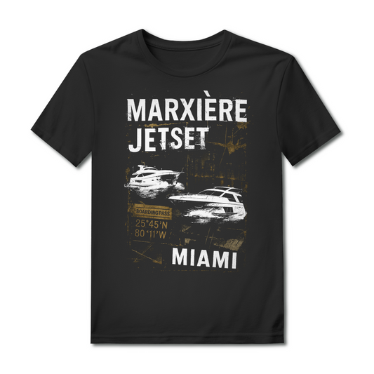 MARXIÈRE "JETSET MIAMI" T-SHIRT – Yacht Dreams & Urban Heat