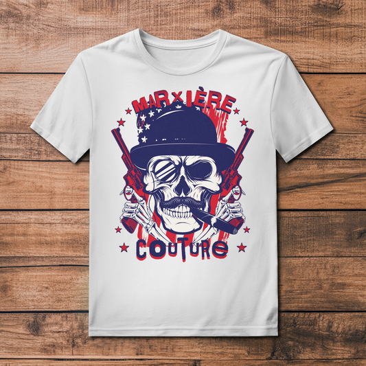 MARXIÈRE Unisex T-Shirt - Couture Skull - MARXIÈRE-Fashion