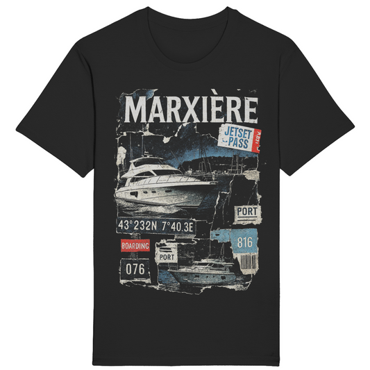 MARXIÈRE "JETSET PASS" T-SHIRT – Black Port Edition