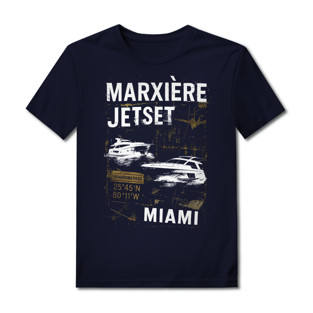 MARXIÈRE "JETSET MIAMI" T-SHIRT – Yacht Dreams & Urban Heat