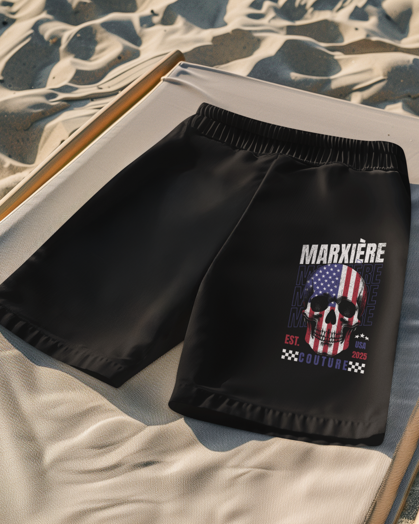 MARXIÈRE Swim Shorts „USA COUTURE SKULL“ - MARXIÈRE-Fashion