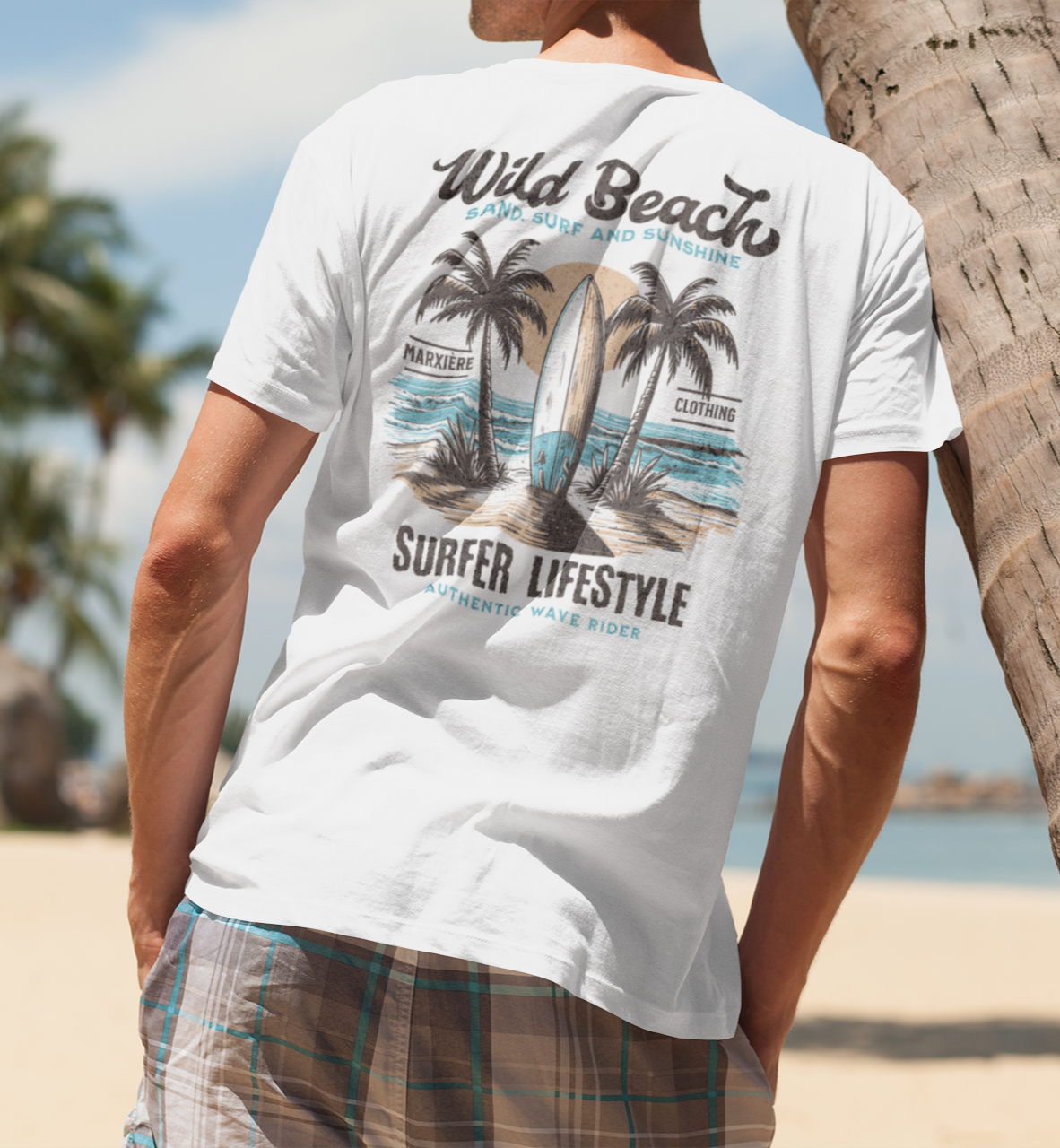 MARXIÈRE Herrenshirt - „WILD BEACH“ – SURF CLUB EDITION - MARXIÈRE-Fashion