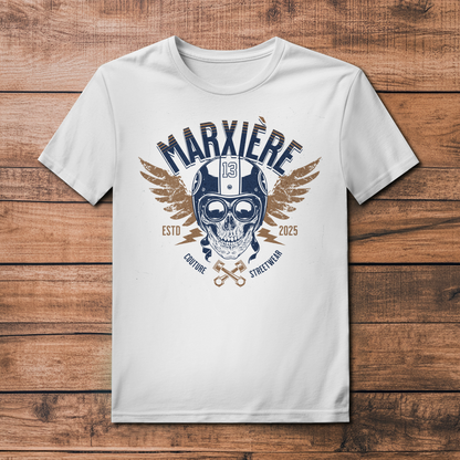 MARXIÈRE Unisex T-Shirt - Skull Racing Wings - MARXIÈRE-Fashion