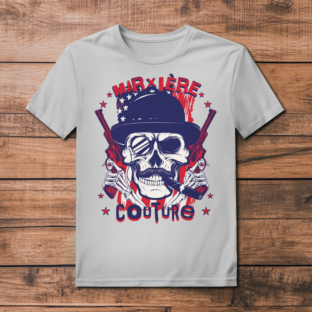 MARXIÈRE Unisex T-Shirt - Couture Skull - MARXIÈRE-Fashion