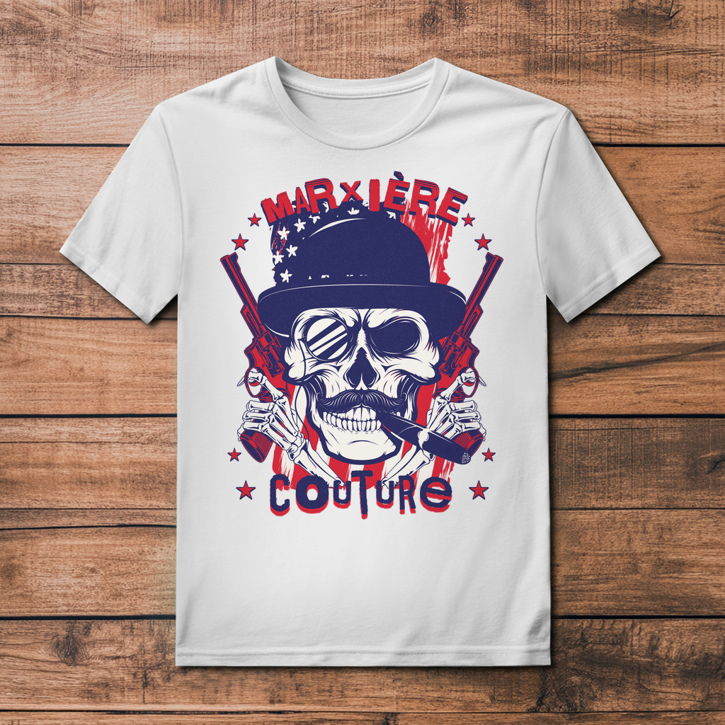 MARXIÈRE Unisex T-Shirt - Couture Skull - MARXIÈRE-Fashion