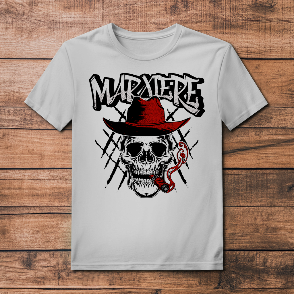 MARXIÈRE Unisex T-Shirt - Red Hat Skull - MARXIÈRE-Fashion