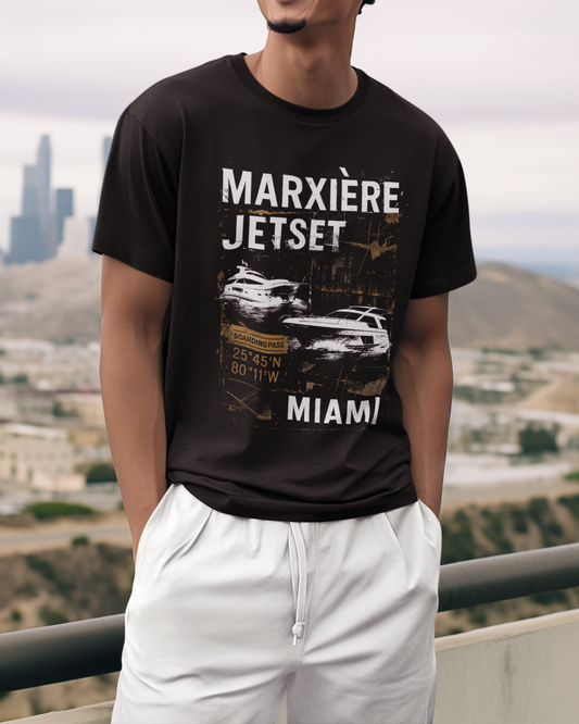 MARXIÈRE "JETSET MIAMI" T-SHIRT – Yacht Dreams & Urban Heat