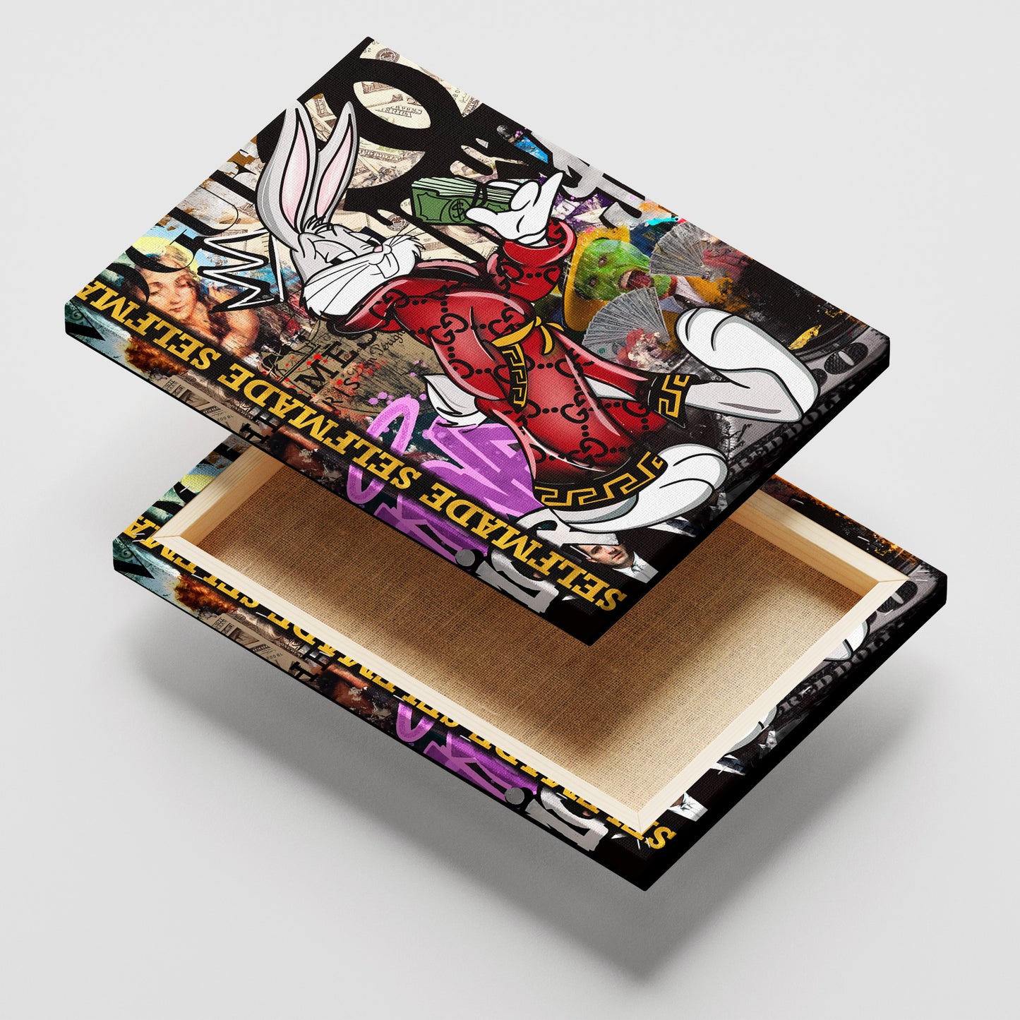 Couture Rabbit Selfmade – Street Art Luxury Canvas Poster