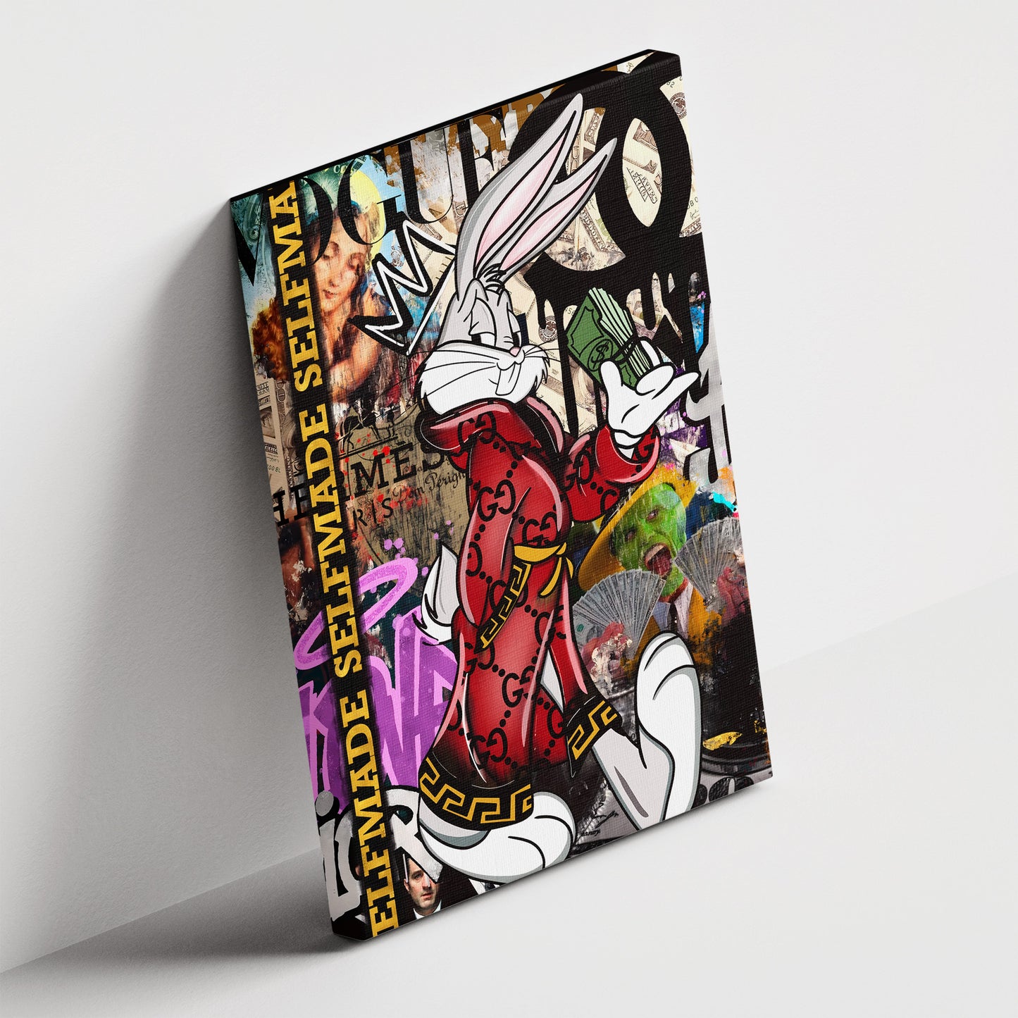 Couture Rabbit Selfmade – Street Art Luxury Canvas Poster