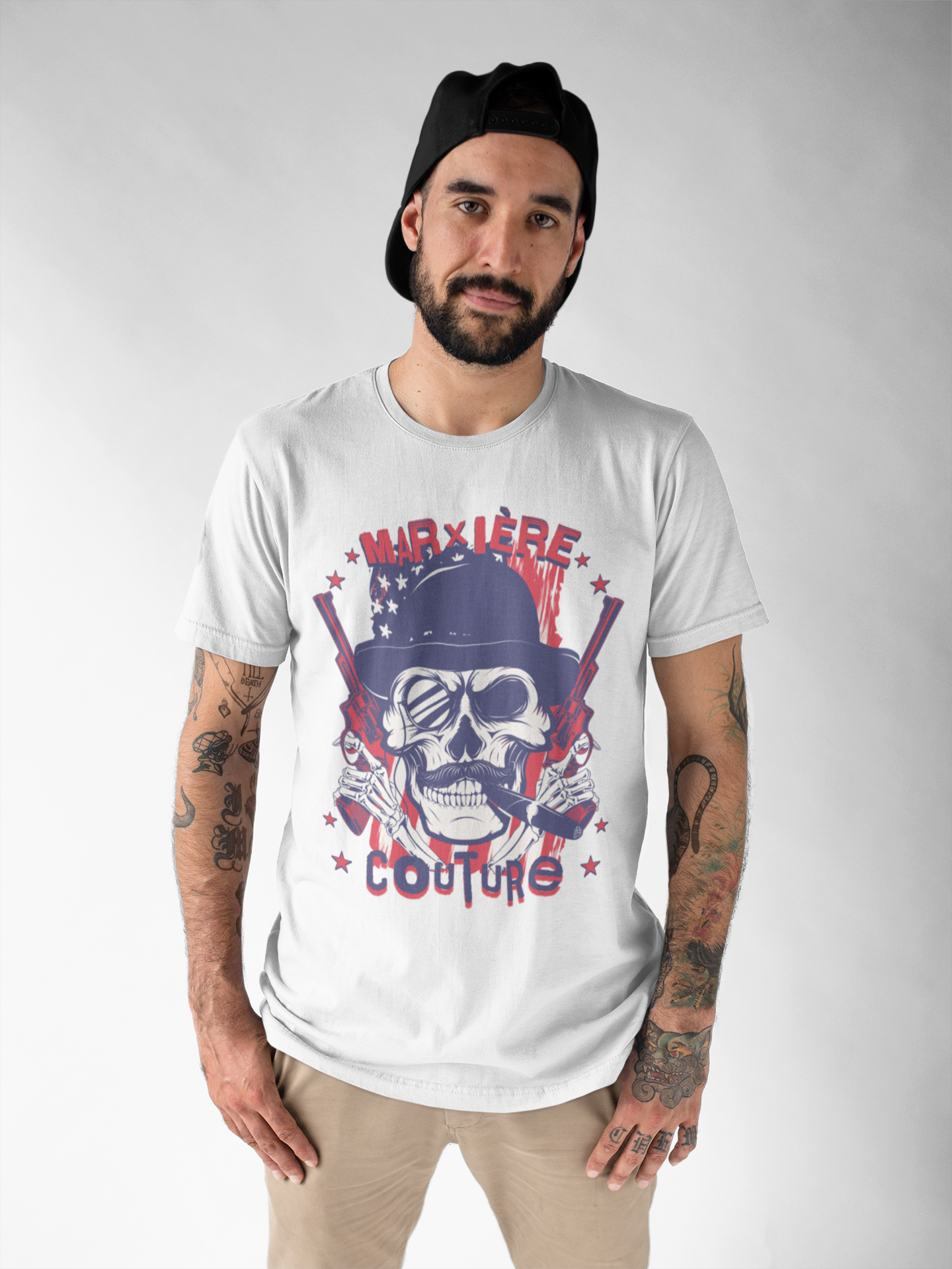 MARXIÈRE Unisex T-Shirt - Couture Skull - MARXIÈRE-Fashion