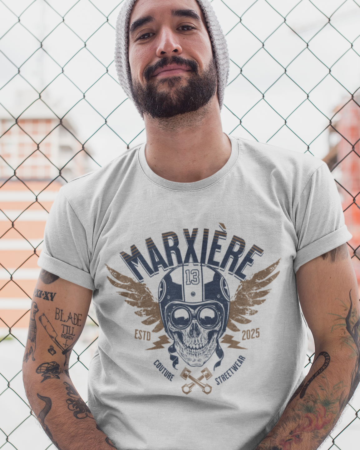 MARXIÈRE Unisex T-Shirt - Skull Racing Wings - MARXIÈRE-Fashion