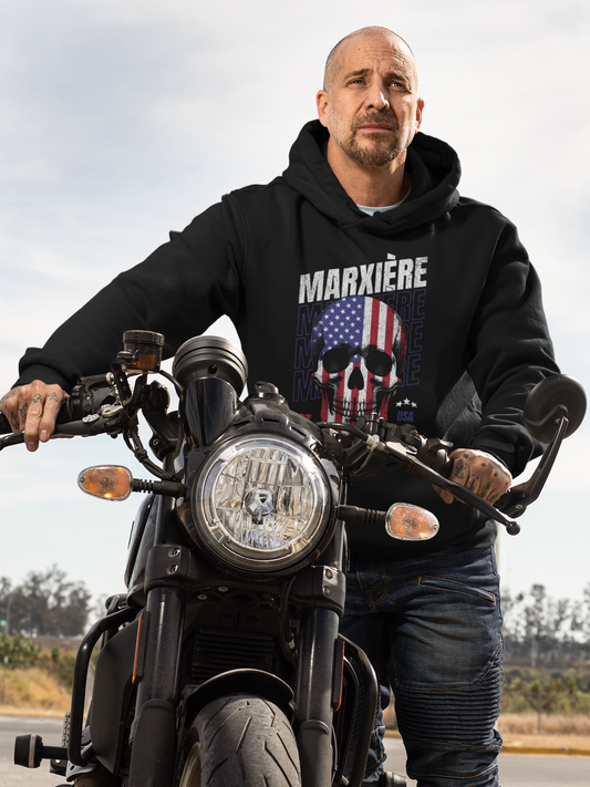 MARXIÈRE Herren Hoodie - “USA SKULL” - MARXIÈRE-Fashion