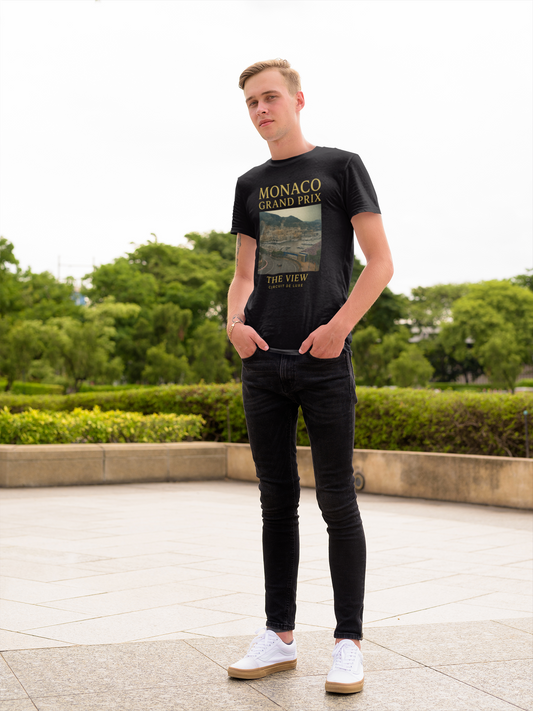 Herren T-Shirt „THE VIEW – MONACO GRAND PRIX“ – MARXIÈRE MONACO GP Collection - MARXIÈRE-Fashion