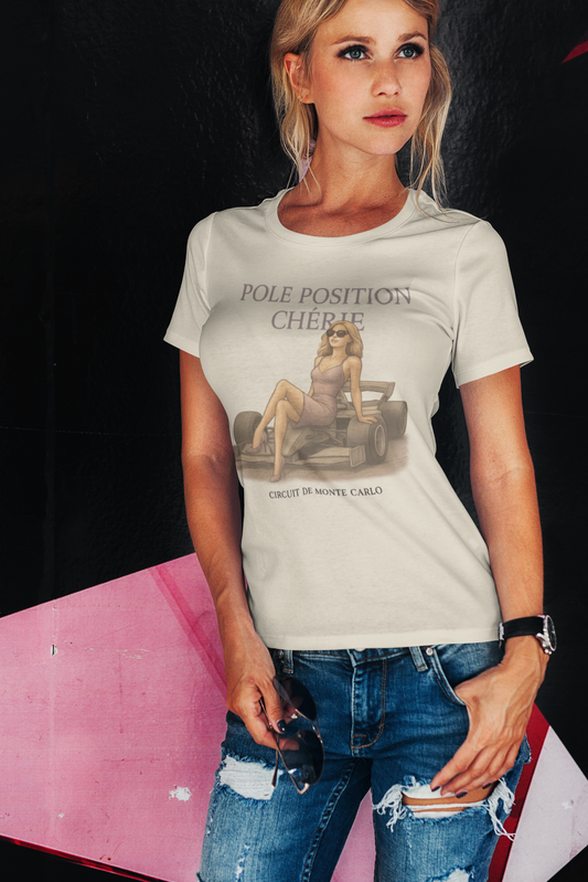 Damen T-Shirt „POLE POSITION CHÉRIE“ – MARXIÈRE MONACO GP Collection - MARXIÈRE-Fashion