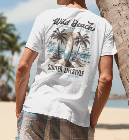 MARXIÈRE Herrenshirt - „WILD BEACH“ – SURF CLUB EDITION - MARXIÈRE-Fashion